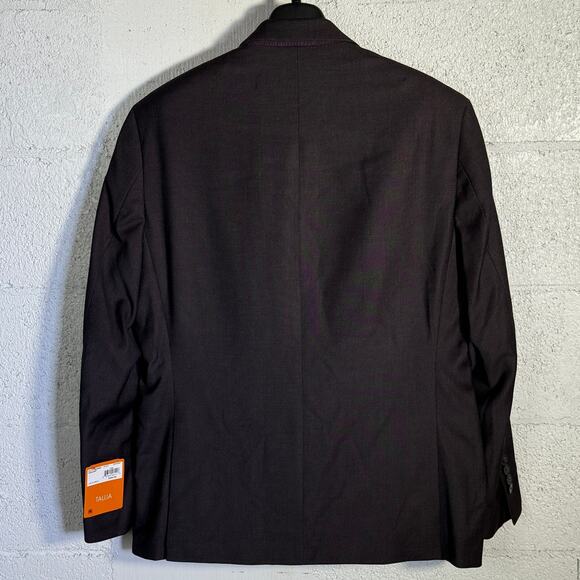Tallia Men's Classic-Fit Suit Separate Jacket - Wine 40S $360 - Picture 7 of 9